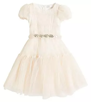 Платье из блестящего тюля Monnalisa, красный