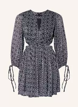 Платье из блестящей пряжи и вырезов Maje, черный