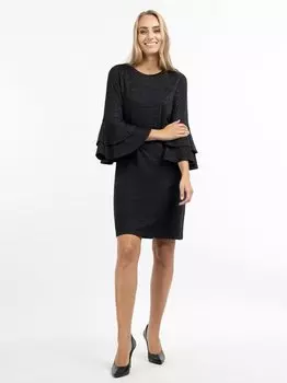 Платье из блестящей пряжи Usha, черный