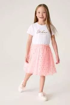 Платье из блестящей сетки Baker By Ted Baker, розовый