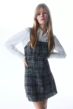 Платье из букле с бахромой H&amp;M, черный/сетка