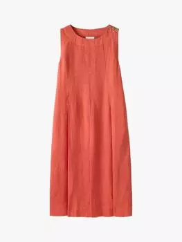 Платье из чистого льна с мягкой складкой Celtic & Co., цвет Burnt Orange
