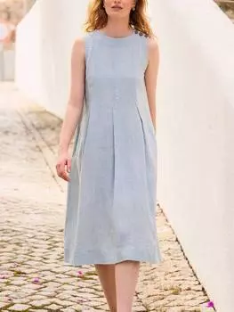 Платье из чистого льна с мягкой складкой Celtic & Co., цвет Vintage Blue