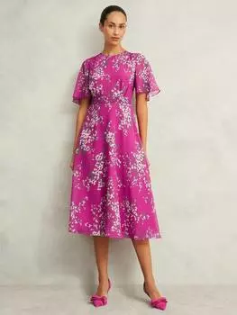 Платье из чистого шелка с цветочным рисунком от bronwyn Hobbs, розовый/разноцветный