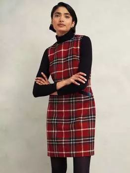 Платье из чистой шерсти в клетку от amaris Hobbs, красный/разноцветный