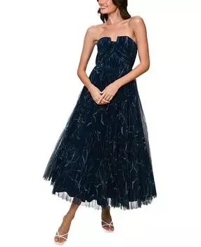 Платье из цветочного тюля Corene Hutch, синий