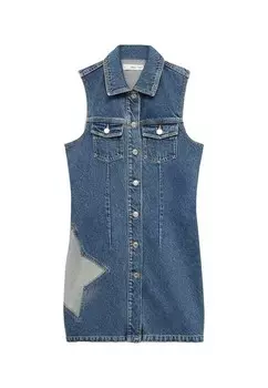 Платье из денима ASHLEY Mango, синий