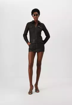 Платье из денима BELTED DRESS Guess Originals, коричневый