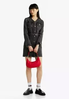 Платье из денима BELTED Tommy Jeans, темно-серый