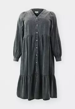 Платье из денима CARAVRIL DRESS ONLY Carmakoma, серый деним