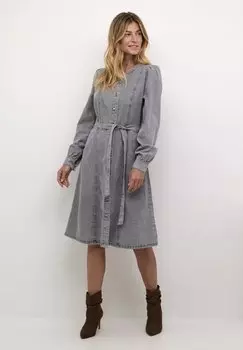 Платье из денима Cream, серый деним