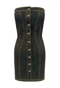 Платье из денима DANA OW Collection, черный деним