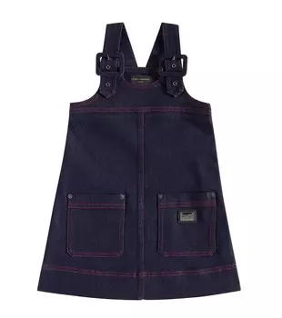 Платье из денима Dolce&Gabbana Kids, цвет variante abbinata