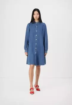 Платье из денима ELENA SHIRT DRESS MSCH Copenhagen, синий