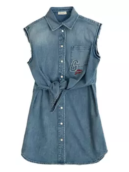 Платье из денима Golden Goose Kids, синий