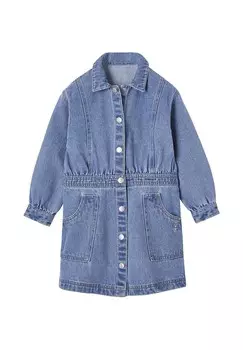 Платье из денима MIT VERSCHLUSS Vertbaudet, синий