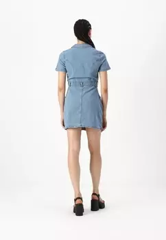 Платье из денима Noisy May, светло-голубой деним