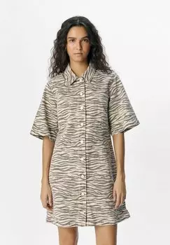 Платье из денима Object, слоновая кость