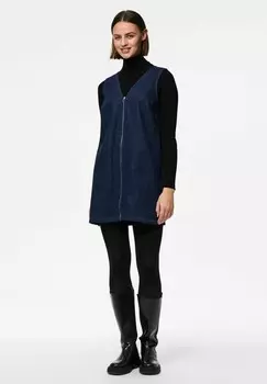 Платье из денима Pieces, темно-синий деним