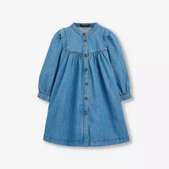 Платье из денима шамбре со сборками 3-9 лет Whistles, синий