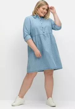 Платье из денима Sheego, светло-голубой деним