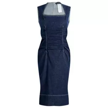 Платье из денима Sportmax, синий