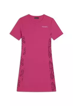 Платье из джерси A MANICHE CORTE IN CON DETTAGLI Freddy, цвет Beetrootpurple Aop Ikatfuchsia