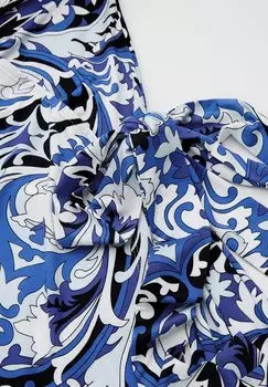 Платье из джерси Ali Wrap Cellbes of Sweden, синее с рисунком