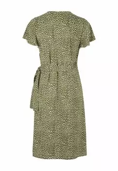 Платье из джерси Ali Wrap Cellbes of Sweden, хаки зелено-бежевое с рисунком