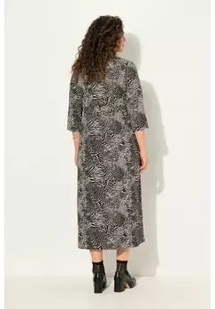 Платье из джерси ANIMAL 3/4 SLEEVE Ulla Popken, черный