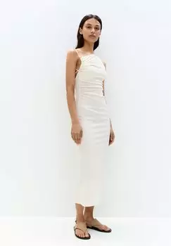 Платье из джерси ASYMMETRIC - MIDI - Shift dress PULL&BEAR, бежевый