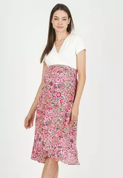 Платье из джерси Attesa Maternity, розовый