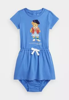 Платье из джерси BABY DAY DRESS Polo Ralph Lauren, цвет new england blue