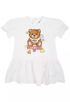 Платье из джерси BABY DRESS MOSCHINO, цвет white