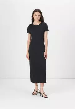 Платье из джерси BACK CUTOUT MIDI DRESS GAP, черный