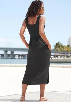 Платье из джерси Beach Time, черное