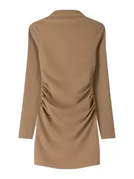 Платье из джерси Bershka Dress, кэмел