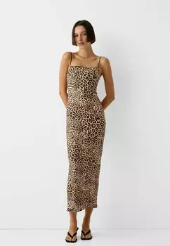 Платье из джерси Bershka, темно-серый