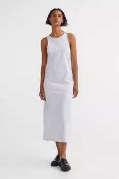 Платье из джерси без рукавов H&amp;M, светло-серый меланж