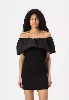 Платье из джерси BIANCA OFF SHOULDER MINI BUBBLE DRESS Noisy May, черный