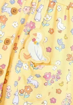Платье из джерси Bunny Duck Button Through Pet In Pocket Regular Fit JoJo Maman Bb, желтое