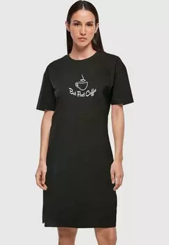 Платье из джерси BUT FIRST COFFEE OVERSIZED SLIT Merchcode, черный