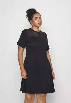 Платье из джерси Carfranci O Neck Dress ONLY Carmakoma, черный