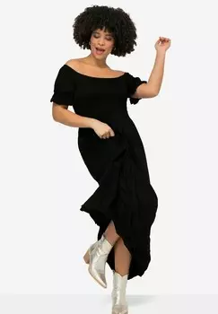 Платье из джерси CARREE AUSSCHNITT GESMOKTE BSTE HALBARM Angel of Style, черный