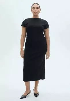 Платье из джерси CARROT Mango, черный