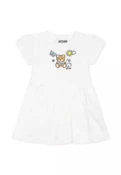 Платье из джерси CASUAL MANICA CORTA MOSCHINO, слоновая кость