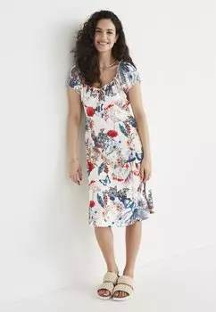 Платье из джерси Cellbes of Sweden, кремово-белое с рисунком