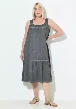 Платье из джерси COLD DYED RMELLOS Ulla Popken, серый