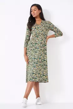 Платье из джерси Crew Clothing EMI с рукавами 3/4 Crew Clothing Company, зеленый