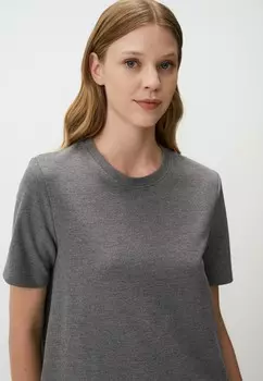 Платье из джерси CREW NECK SHORT SLEEVE CASUAL MIDI Jimmy Key, серый